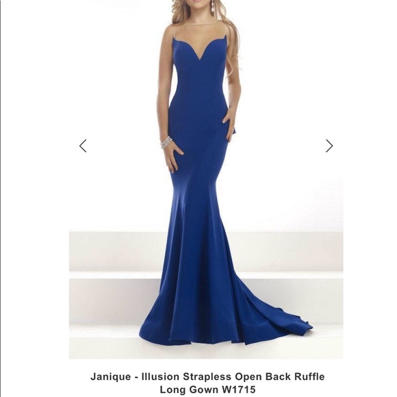 Prom Dress by Janique - Illusion Strapless - Picture 7 of 7
